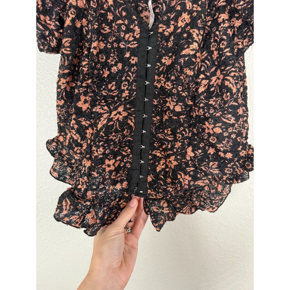 Free People Oh Baby Corset Style Top Sz L Whimsigoth Witchy Fairy Grunge Goth - Picture 5 of 11